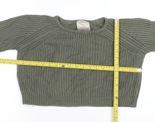 Womens UK Size S Pull&Bear Green Pullover Jumper