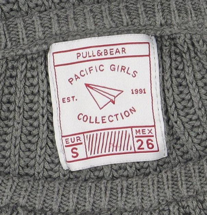 Womens UK Size S Pull&Bear Green Pullover Jumper