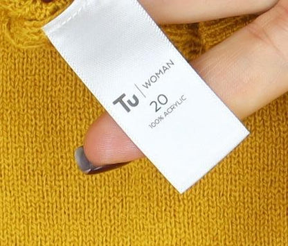 Womens UK Size 20 TU Yellow Pullover Jumper
