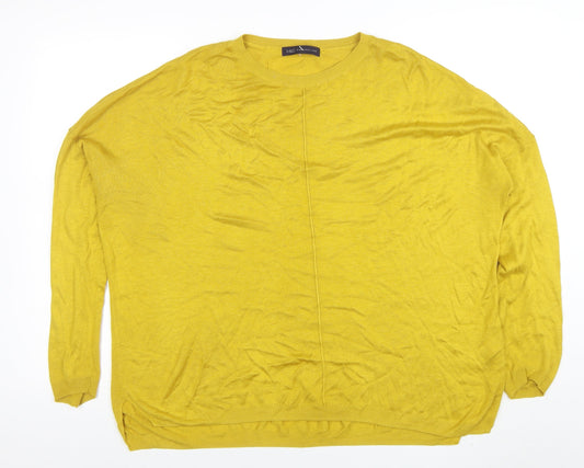 Womens UK Size XL Marks and Spencer Yellow Pullover Jumper