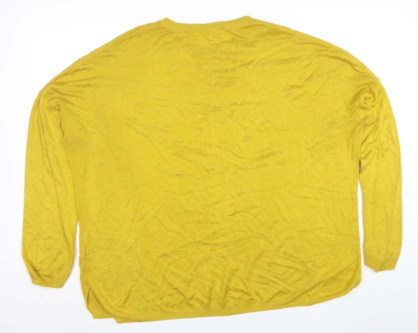 Womens UK Size XL Marks and Spencer Yellow Pullover Jumper