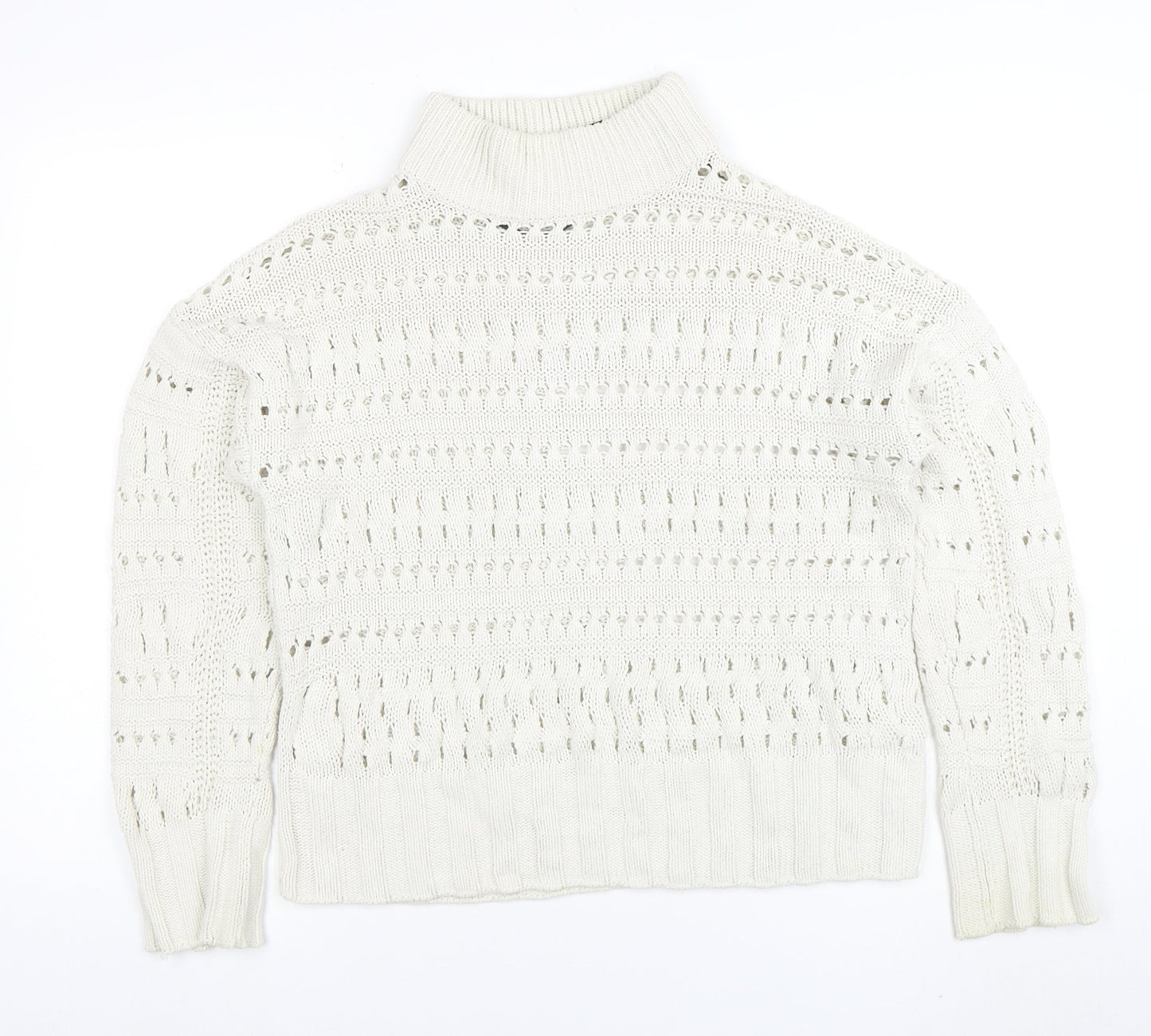Womens UK Size M Noisy may Ivory Pullover Jumper