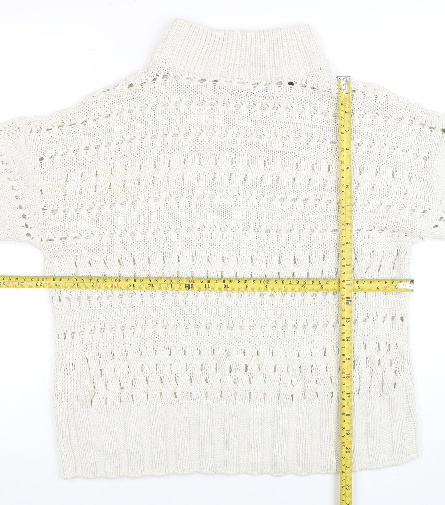 Womens UK Size M Noisy may Ivory Pullover Jumper