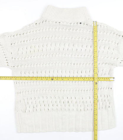 Womens UK Size M Noisy may Ivory Pullover Jumper