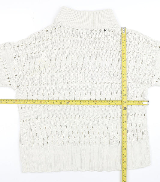 Womens UK Size M Noisy may Ivory Pullover Jumper