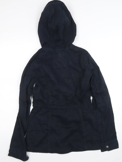 Womens UK Size XS Hollister Blue Parka Coat
