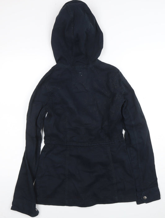 Womens UK Size XS Hollister Blue Parka Coat