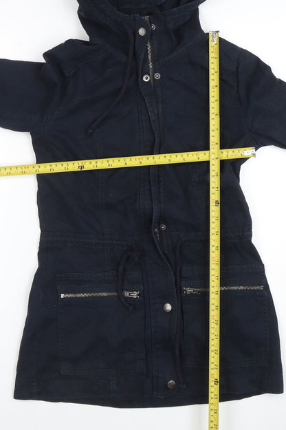 Womens UK Size XS Hollister Blue Parka Coat