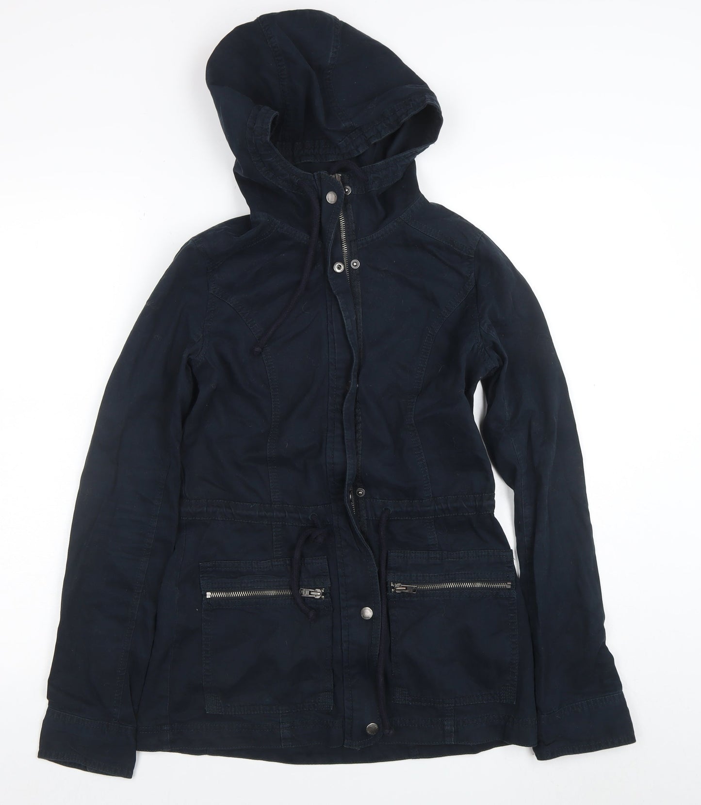 Womens UK Size XS Hollister Blue Parka Coat