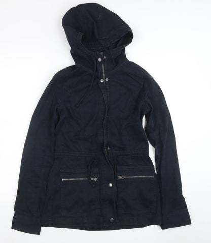 Womens UK Size XS Hollister Blue Parka Coat