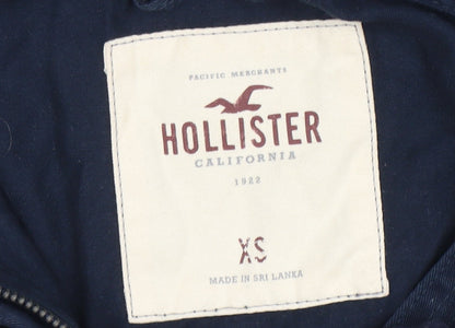 Womens UK Size XS Hollister Blue Parka Coat