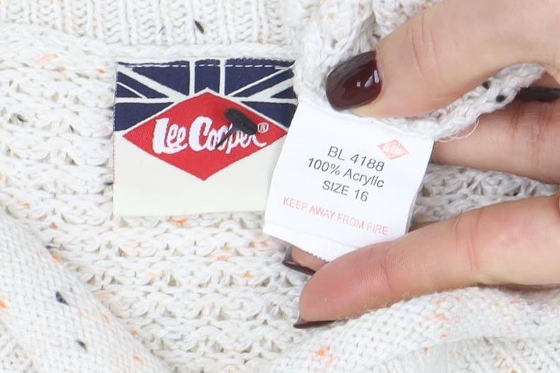Womens UK Size 16 Lee Cooper Ivory Pullover Jumper