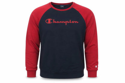 Champion Boys Navy and Red Pullover Sweatshirt Large Logo Print