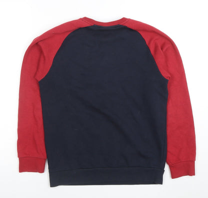 Champion Boys Navy and Red Pullover Sweatshirt Large Logo Print