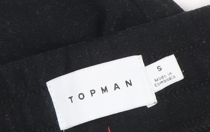 Topman Men's Black Jogger Sweatpants S Regular Fit Cotton Blend