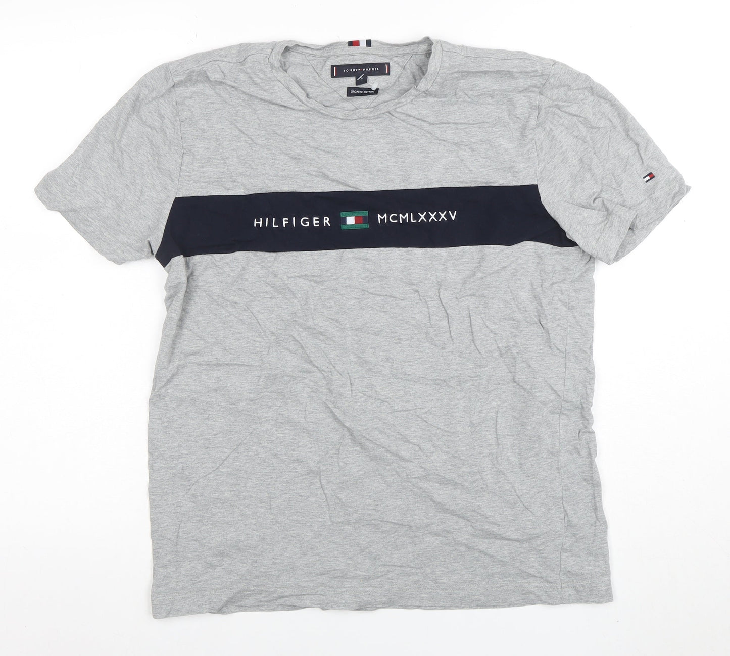 Mens UK Size L Tommy Hilfiger Grey  T-Shirt