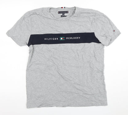 Mens UK Size L Tommy Hilfiger Grey  T-Shirt