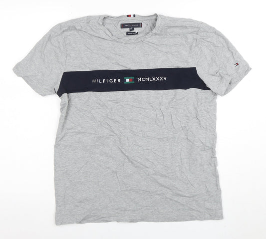 Mens UK Size L Tommy Hilfiger Grey  T-Shirt