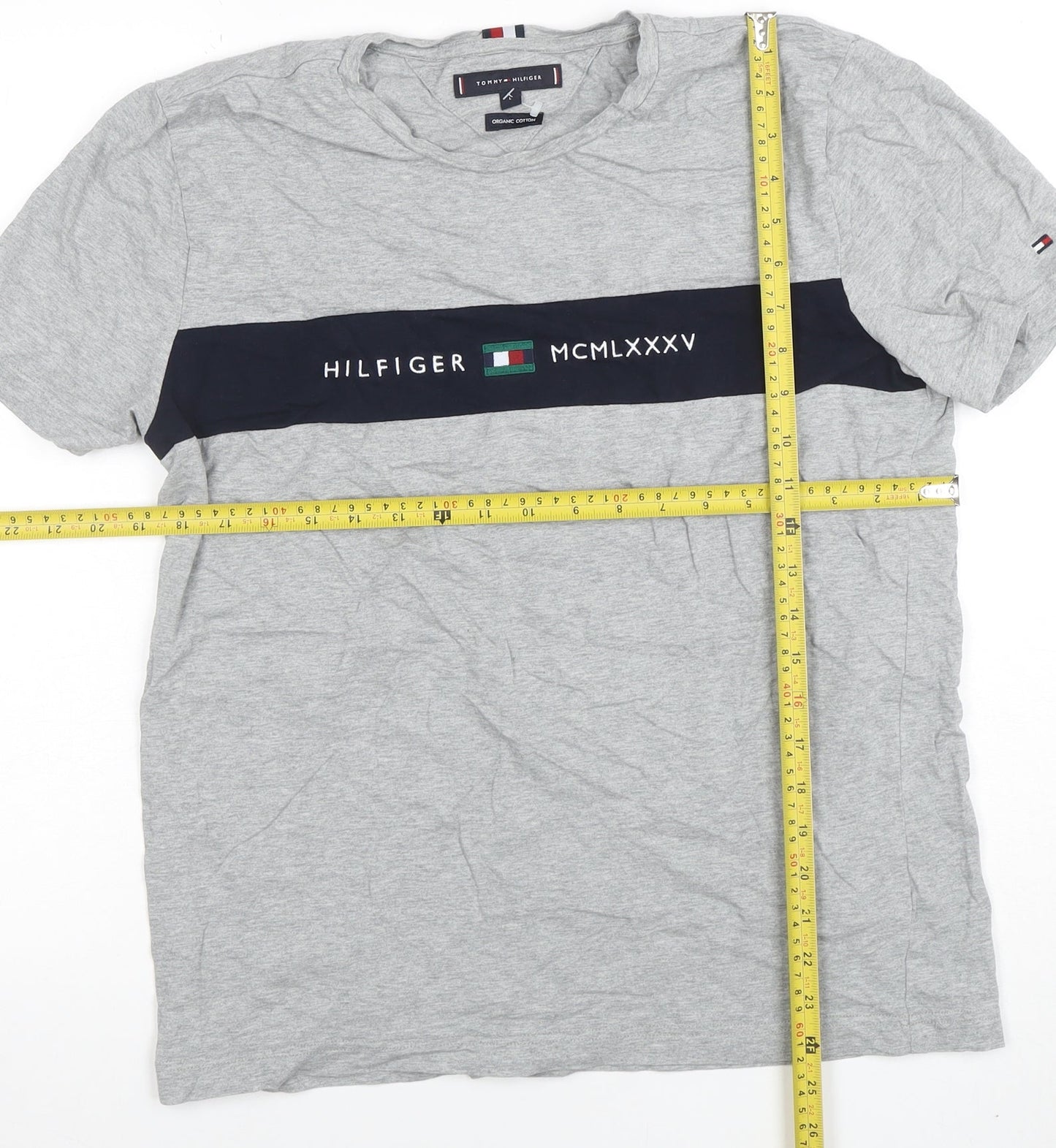 Mens UK Size L Tommy Hilfiger Grey  T-Shirt