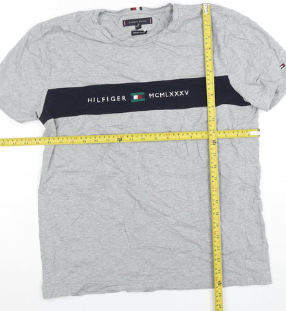 Mens UK Size L Tommy Hilfiger Grey  T-Shirt