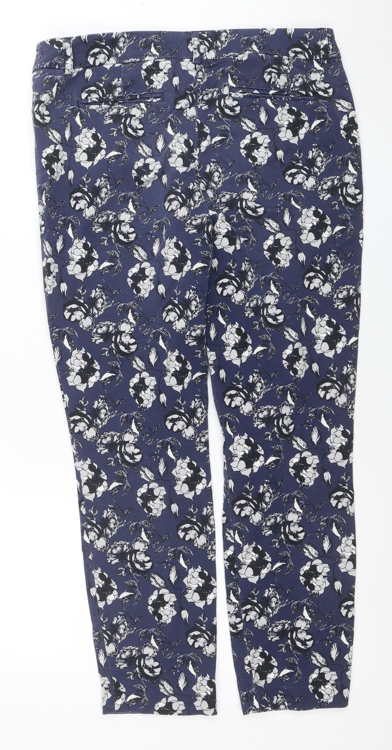 Womens UK Size 10 Carolina Belle Regular Fit CasualTravel Blue Trousers