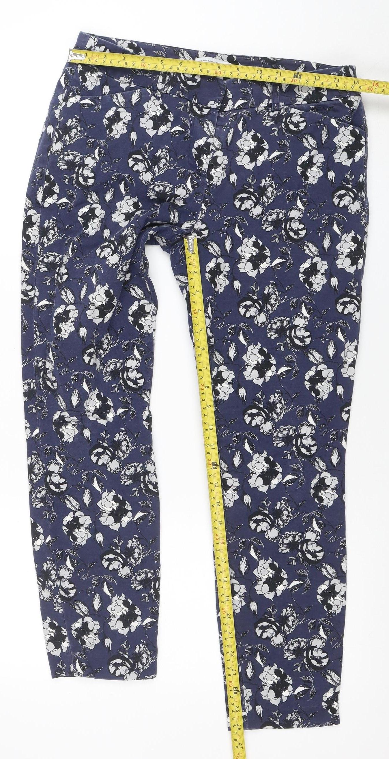 Womens UK Size 10 Carolina Belle Regular Fit CasualTravel Blue Trousers