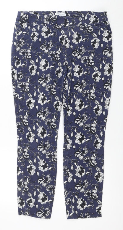 Womens UK Size 10 Carolina Belle Regular Fit CasualTravel Blue Trousers
