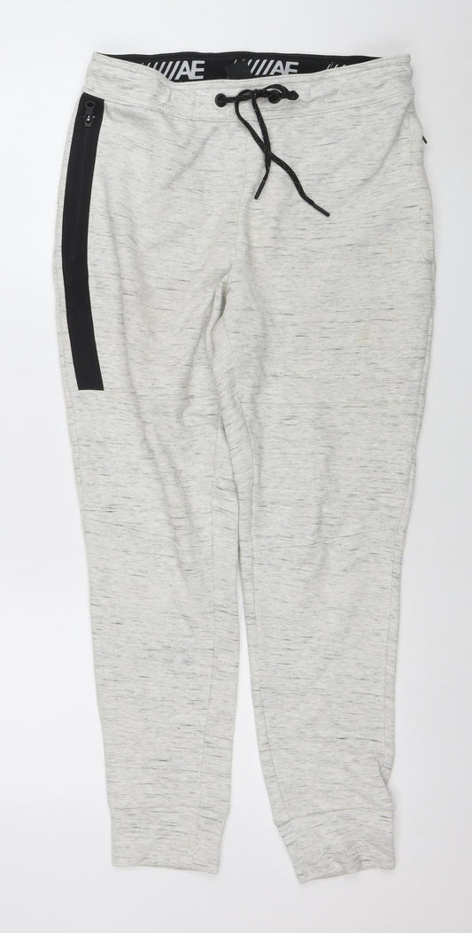 Mens UK Size S American Eagle Outfitters Regular Fit Jogger Grey Trousers