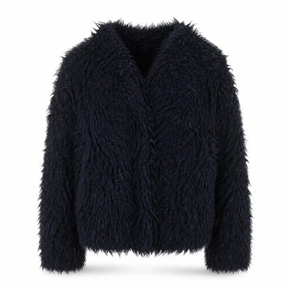 Womens UK Size S Zara Black Faux Fur