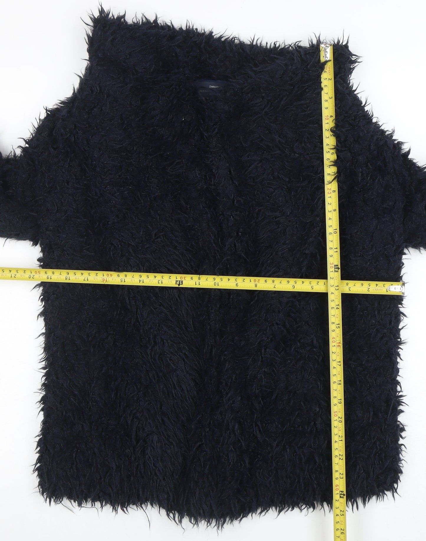 Womens UK Size S Zara Black Faux Fur