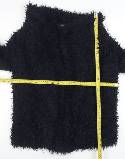 Womens UK Size S Zara Black Faux Fur
