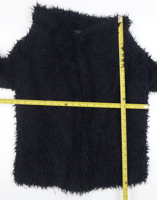 Womens UK Size S Zara Black Faux Fur