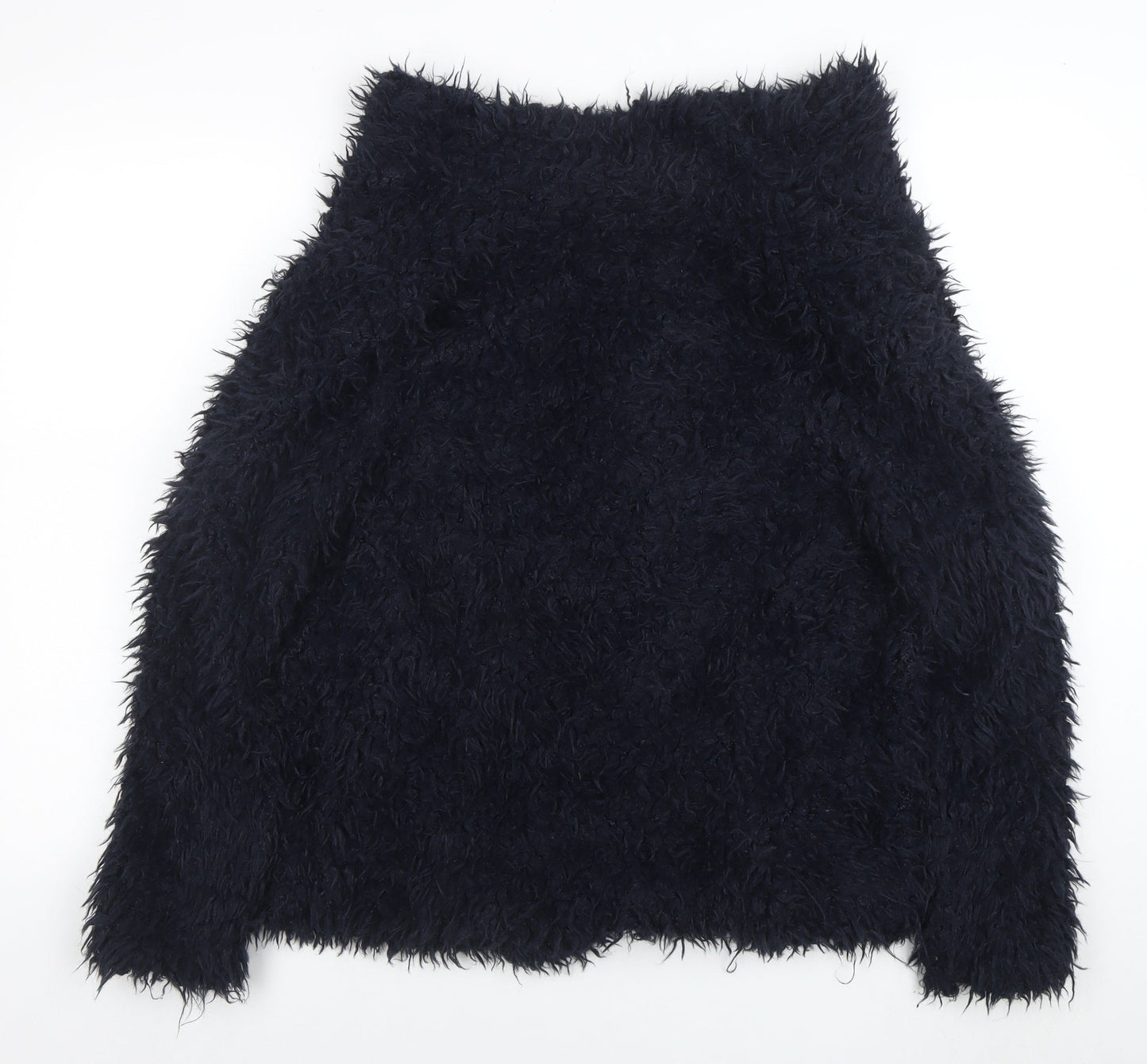 Womens UK Size S Zara Black Faux Fur