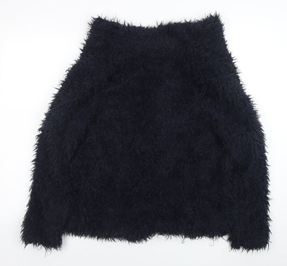 Womens UK Size S Zara Black Faux Fur