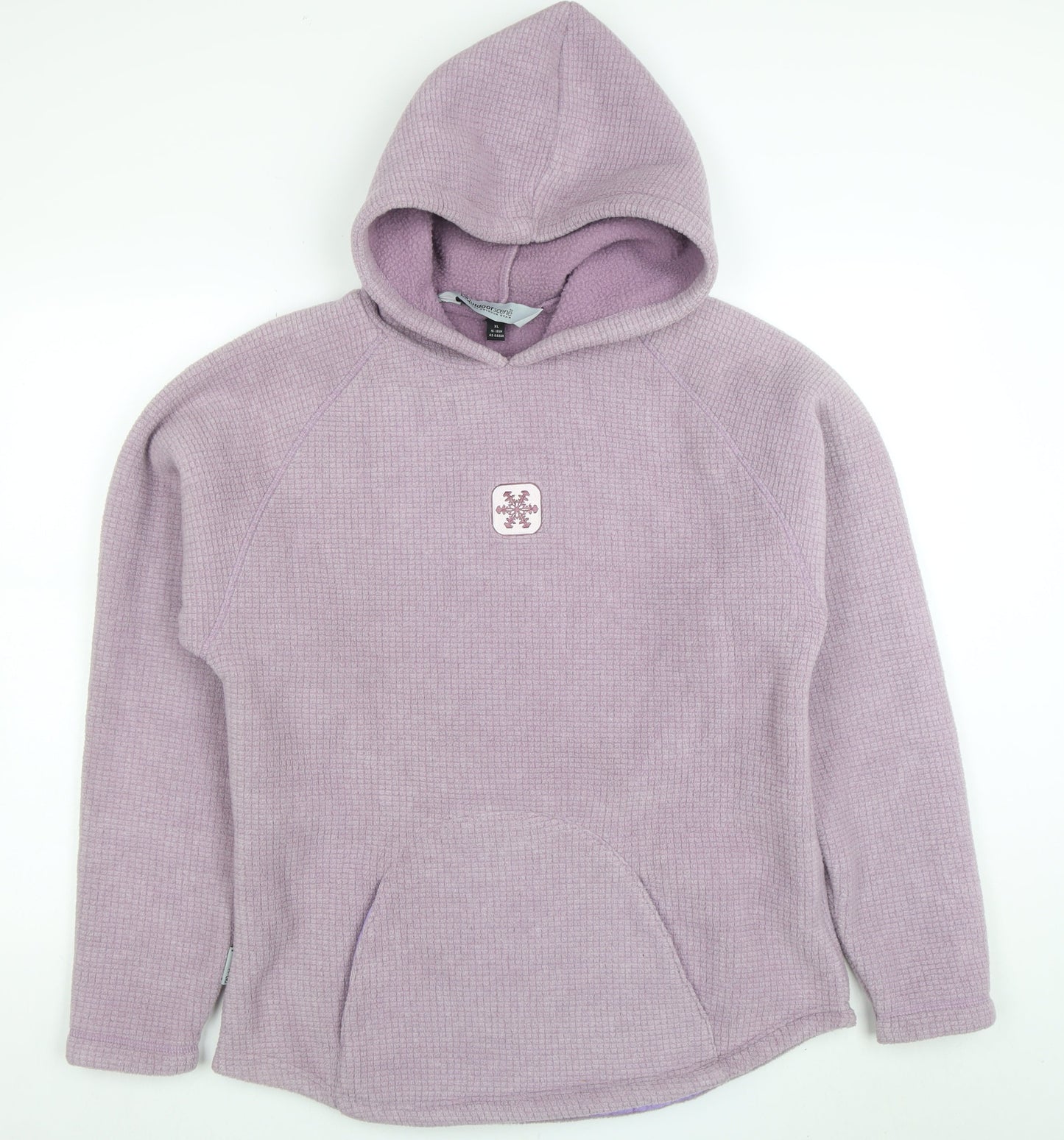 Womens UK Size XL Outdoor Scene Purple Pullover Hoodie