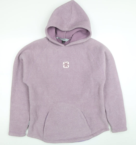Womens UK Size XL Outdoor Scene Purple Pullover Hoodie
