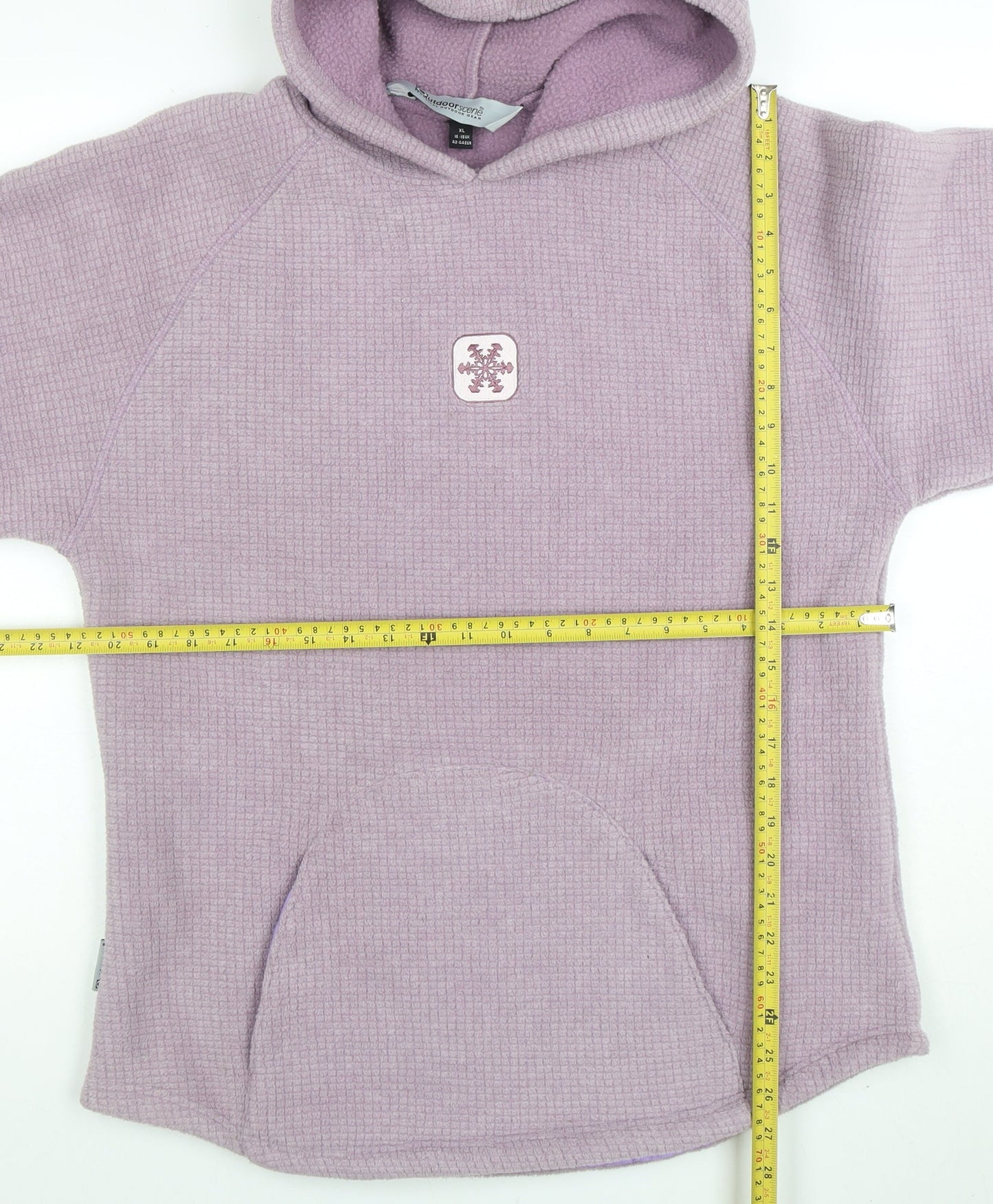 Womens UK Size XL Outdoor Scene Purple Pullover Hoodie