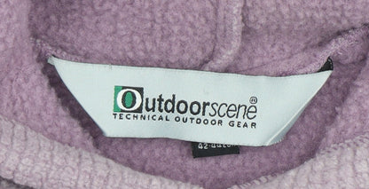Womens UK Size XL Outdoor Scene Purple Pullover Hoodie