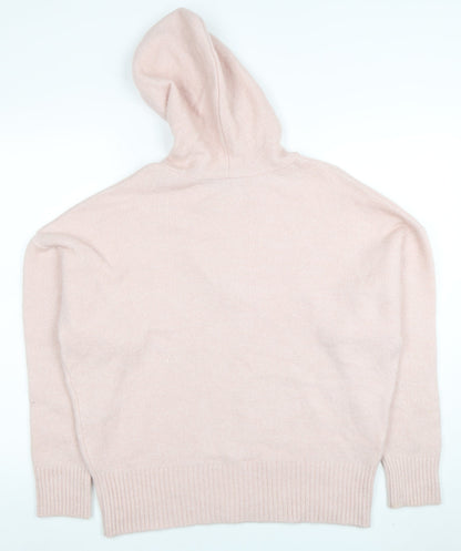Womens UK Size M Peacocks Pink Pullover Hoodie
