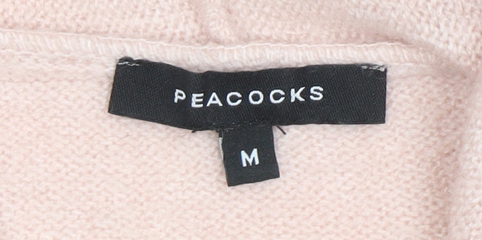 Womens UK Size M Peacocks Pink Pullover Hoodie