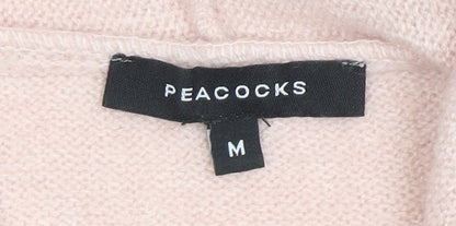 Womens UK Size M Peacocks Pink Pullover Hoodie