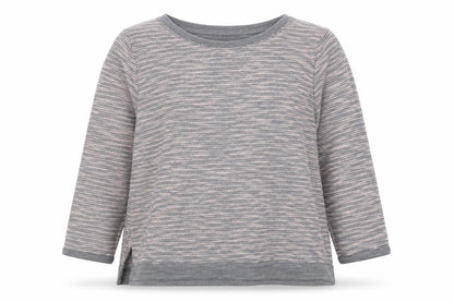 H&M Women’s Grey Striped Knit Pullover Jumper Size 12