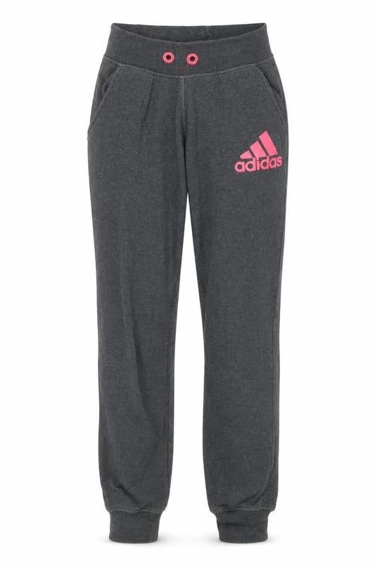 Front view of Adidas women’s grey xs jogger sweatpants activewear trousers