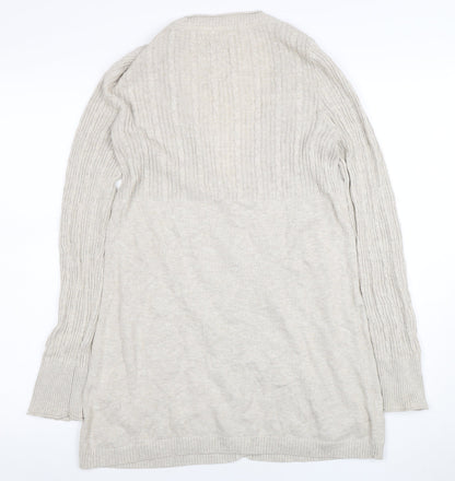 Mammut Women Beige V-Neck Long Sleeve Cardigan Size 12