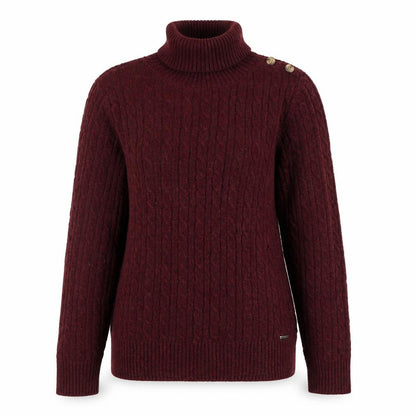 Superdry Womens Red Cable-Knit Roll Neck Jumper Size 10