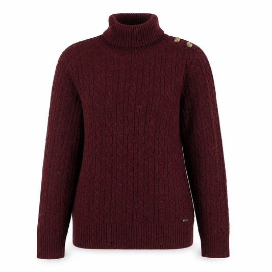 Superdry Womens Red Cable-Knit Roll Neck Jumper Size 10