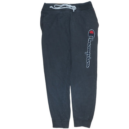 Champion Men's Black Small Logo Sweatpants Joggers Tapered Fit