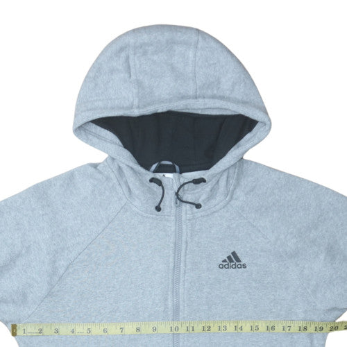 Mens UK Size S adidas Grey Full Zip Hoodie