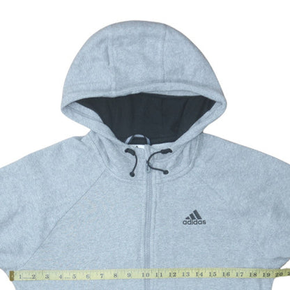Mens UK Size S adidas Grey Full Zip Hoodie