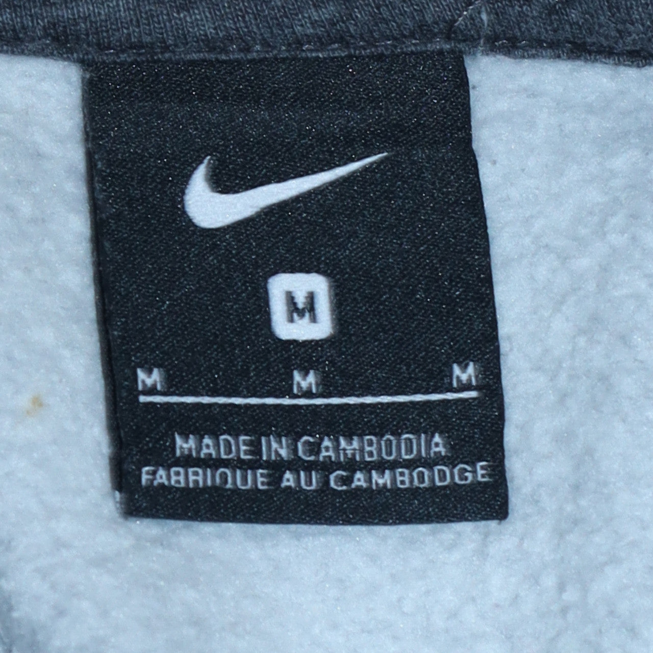 Mens UK Size M Nike Grey Full Zip Hoodie